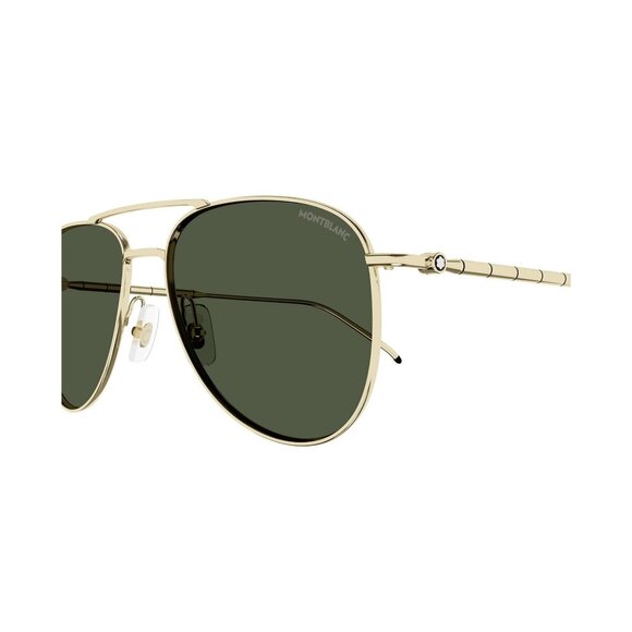 New MONT BLANC Meisterstuck Gold Aviator MB0311S 002 Sunglasses Women - Picture 3 of 3